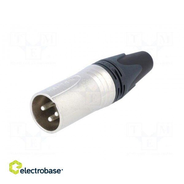 Plug | XLR | male | PIN: 3 | straight | for cable | soldering | 16A | 3.5÷8mm image 2