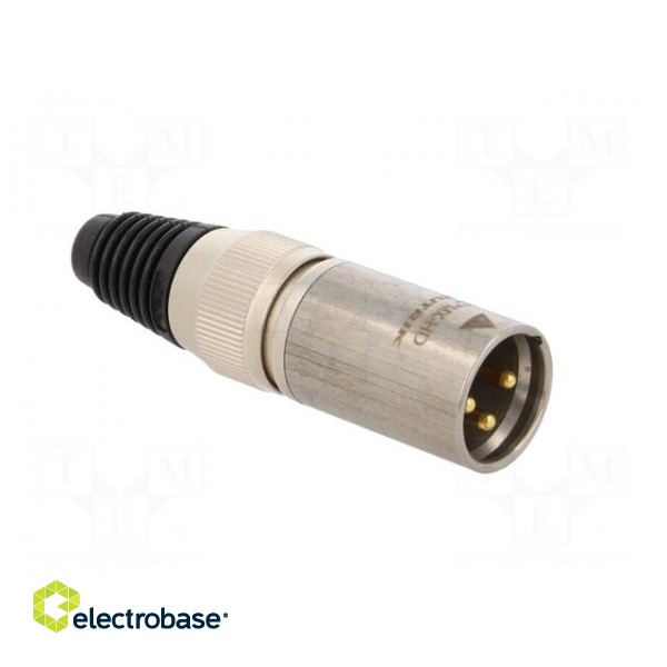 Plug | XLR | male | PIN: 3 | straight | for cable | soldering | 16A | 3.5÷8mm фото 8