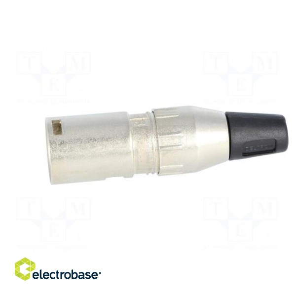 Plug | XLR | male | PIN: 3 | straight | for cable | soldering | 50V | 15A image 3