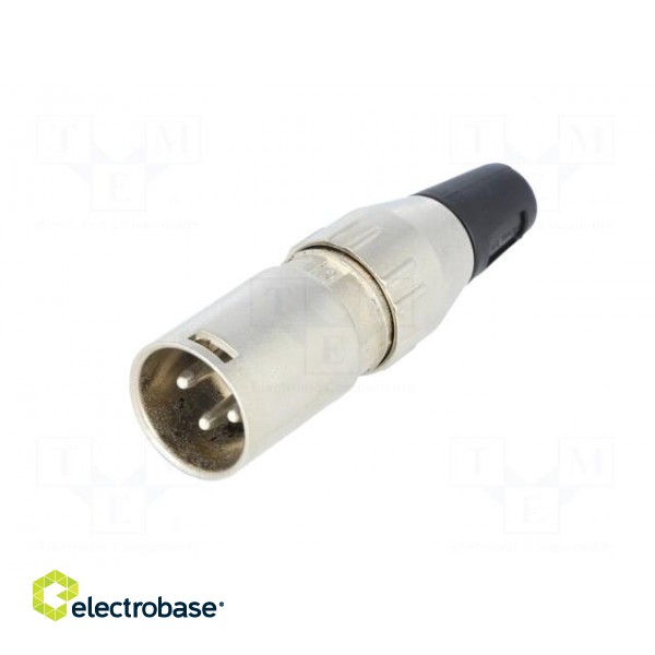 Plug | XLR | male | PIN: 3 | straight | for cable | soldering | 50V | 15A фото 2