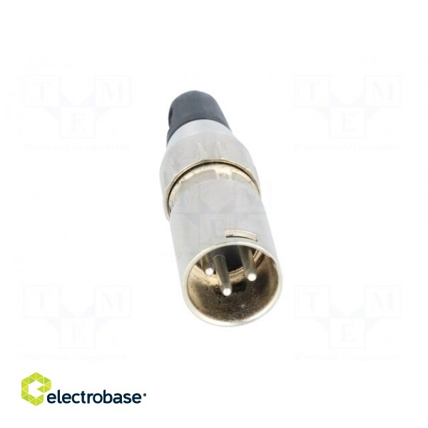 Plug | XLR | male | PIN: 3 | straight | for cable | soldering | 50V | 15A image 9