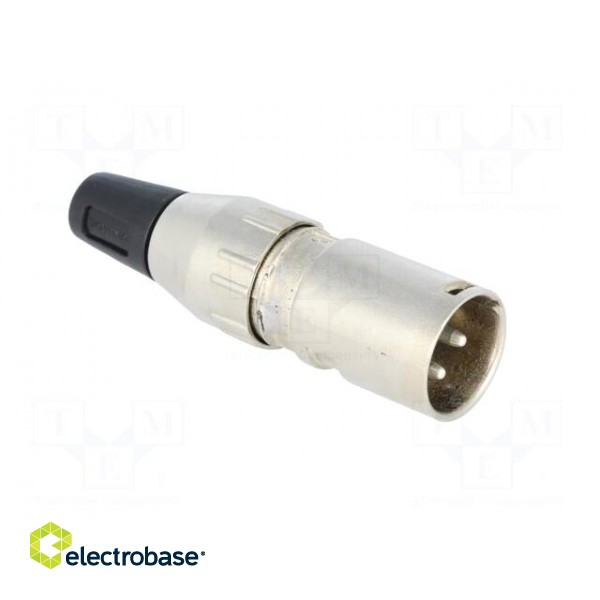 Plug | XLR | male | PIN: 3 | straight | for cable | soldering | 50V | 15A image 8