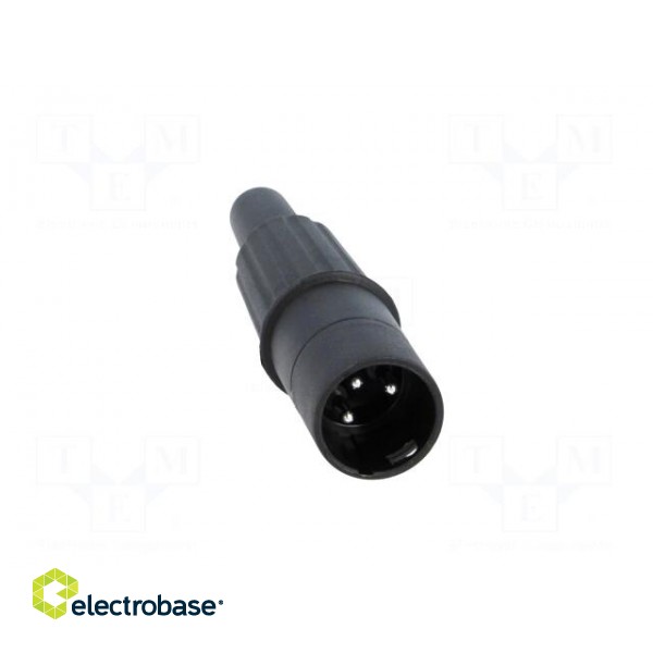 Plug | XLR | male | PIN: 3 | straight | for cable | soldering | black | 16A image 9