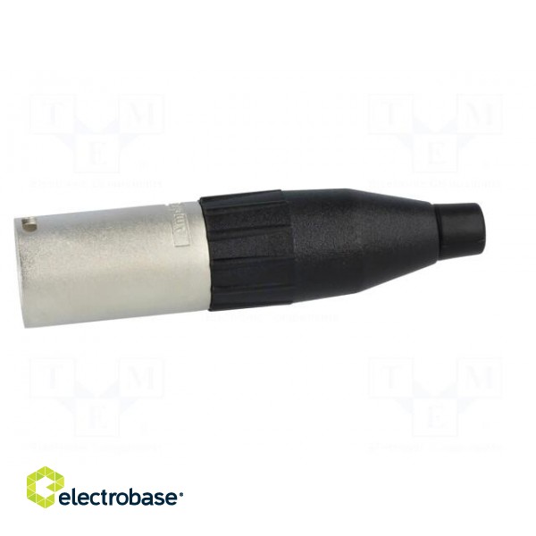 Plug | XLR | male | PIN: 3 | straight | for cable | soldering | gold-plated paveikslėlis 3