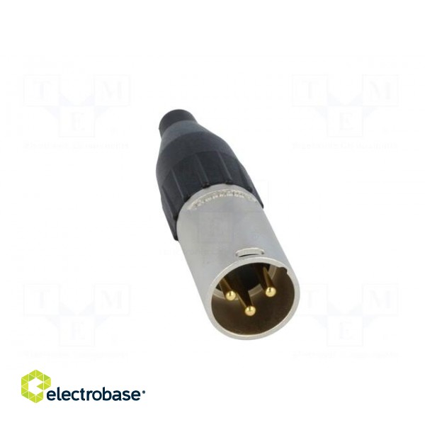 Plug | XLR | male | PIN: 3 | straight | for cable | soldering | gold-plated image 9