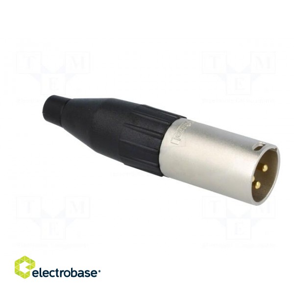 Plug | XLR | male | PIN: 3 | straight | for cable | soldering | gold-plated фото 8