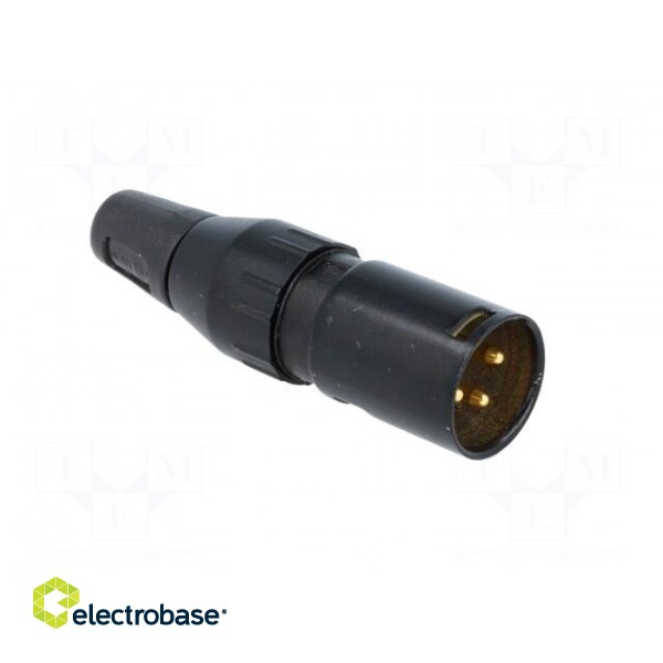 Plug | XLR | male | PIN: 3 | straight | for cable | soldering | gold-plated image 8