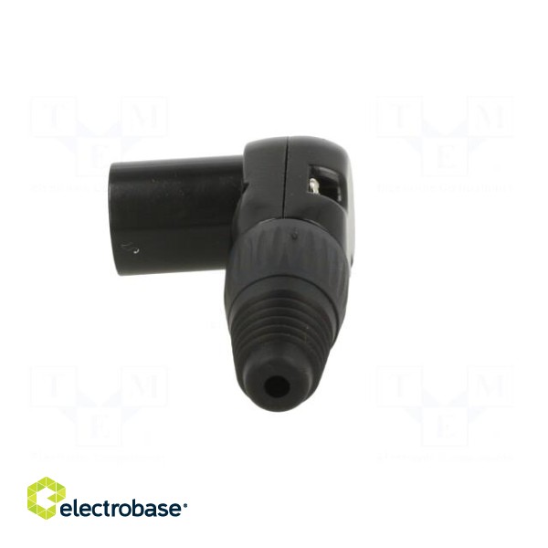 Plug | XLR | male | PIN: 4 | angled 90° | for cable | soldering | black image 3