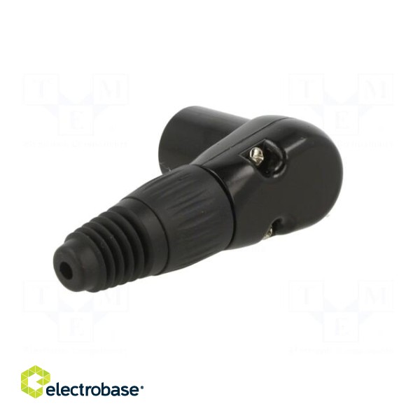 Plug | XLR | male | PIN: 4 | angled 90° | for cable | soldering | black фото 4