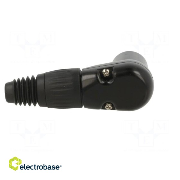 Plug | XLR | male | PIN: 4 | angled 90° | for cable | soldering | black фото 5