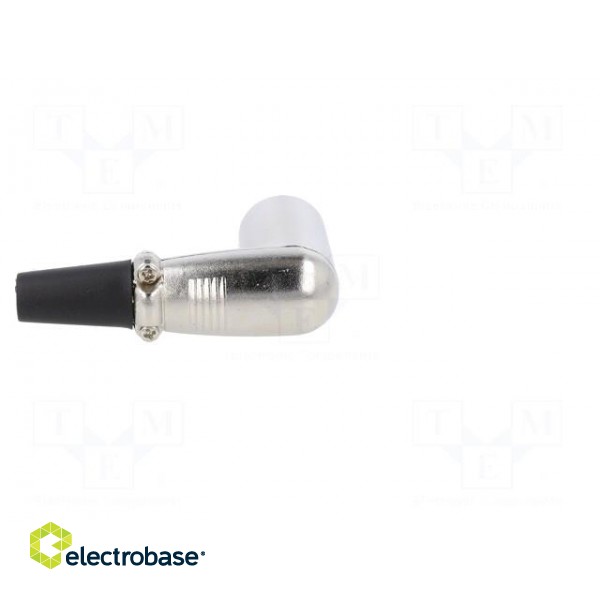Plug | XLR | male | PIN: 4 | angled 90° | for cable | soldering | silver фото 5