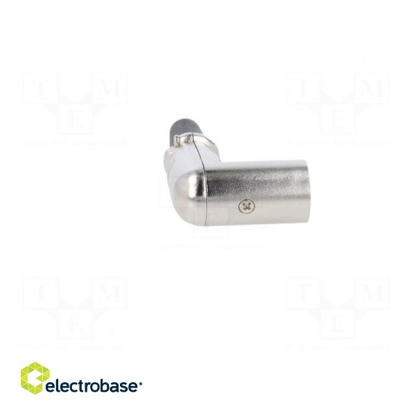 Plug | XLR | male | PIN: 4 | angled 90° | for cable | soldering | silver paveikslėlis 7