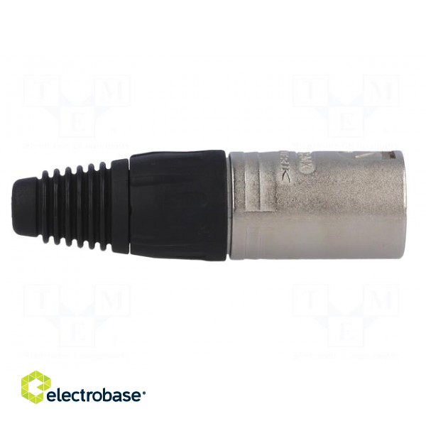 Plug | XLR | male | PIN: 4 | straight | for cable | soldering | 10A | 3.5÷8mm фото 7
