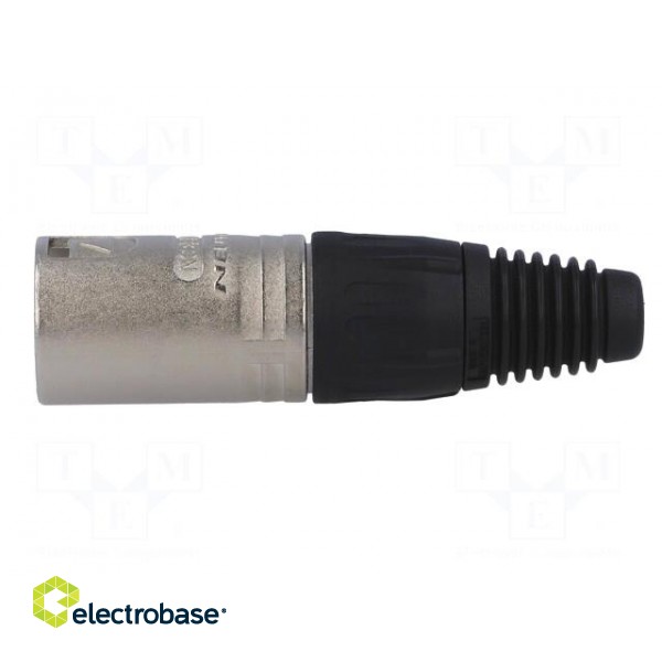 Plug | XLR | male | PIN: 4 | straight | for cable | soldering | 10A | 3.5÷8mm фото 3
