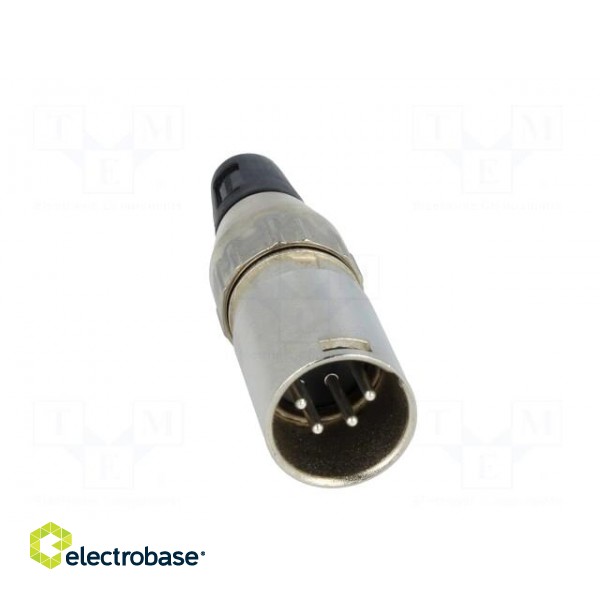 Plug | XLR | male | PIN: 4 | straight | for cable | soldering | 50V | 10A image 9
