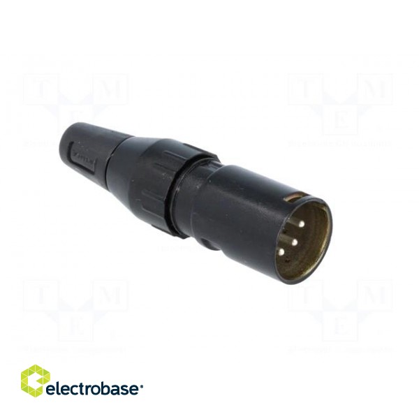 Plug | XLR | male | PIN: 4 | straight | for cable | soldering | 50V | 10A image 8