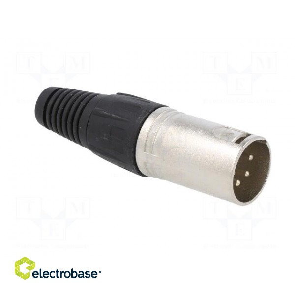 Plug | XLR | male | PIN: 4 | straight | for cable | soldering | silver фото 8
