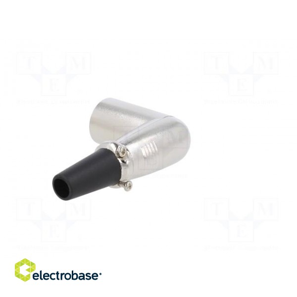 Plug | XLR | male | PIN: 5 | angled 90° | for cable | soldering | silver фото 4