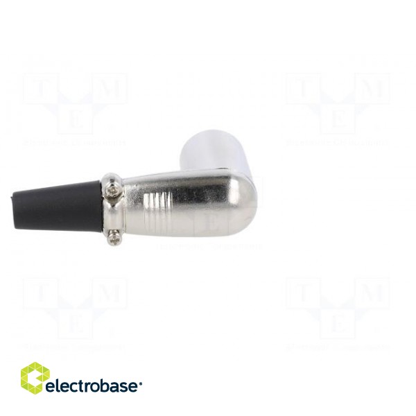 Plug | XLR | male | PIN: 5 | angled 90° | for cable | soldering | silver фото 5