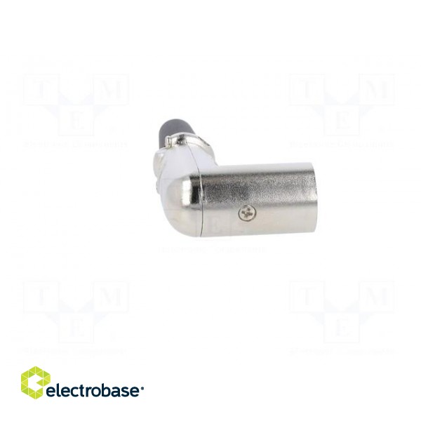 Plug | XLR | male | PIN: 5 | angled 90° | for cable | soldering | silver paveikslėlis 7