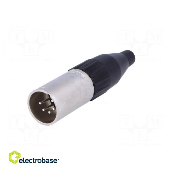 Plug | XLR | male | PIN: 5 | straight | for cable | soldering | 133V | 7.5A paveikslėlis 2