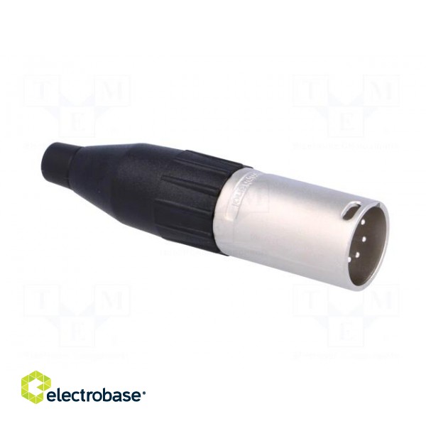 Plug | XLR | male | PIN: 5 | straight | for cable | soldering | 133V | 7.5A paveikslėlis 8