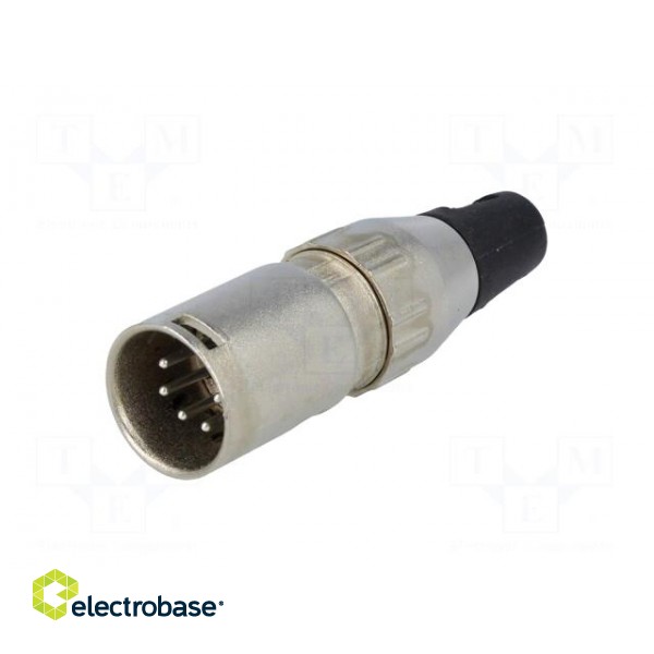 Plug | XLR | male | PIN: 5 | straight | for cable | soldering | 50V | 7.5A paveikslėlis 2