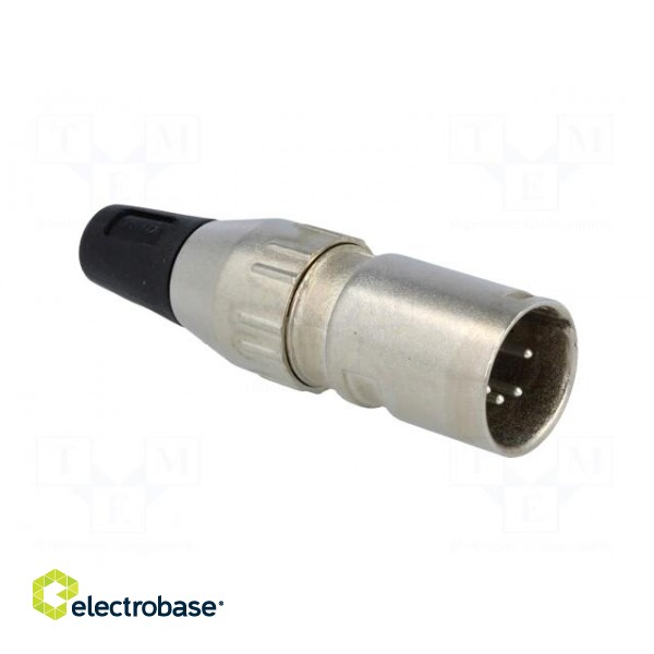 Plug | XLR | male | PIN: 5 | straight | for cable | soldering | 50V | 7.5A paveikslėlis 8