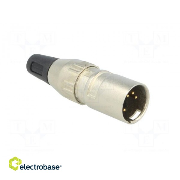 Plug | XLR | male | PIN: 5 | straight | for cable | soldering | gold-plated image 8