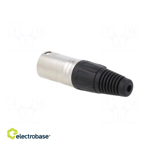 Plug | XLR | male | PIN: 7 | straight | for cable | soldering | silver фото 4