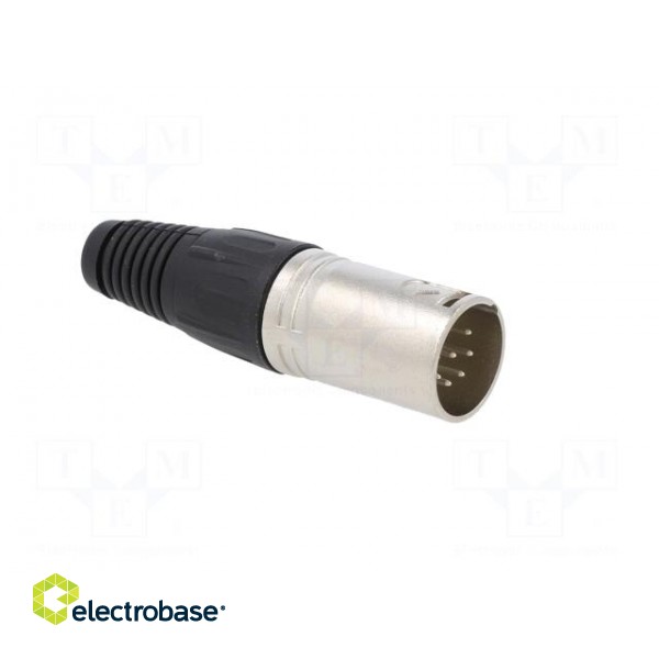Plug | XLR | male | PIN: 7 | straight | for cable | soldering | silver фото 8