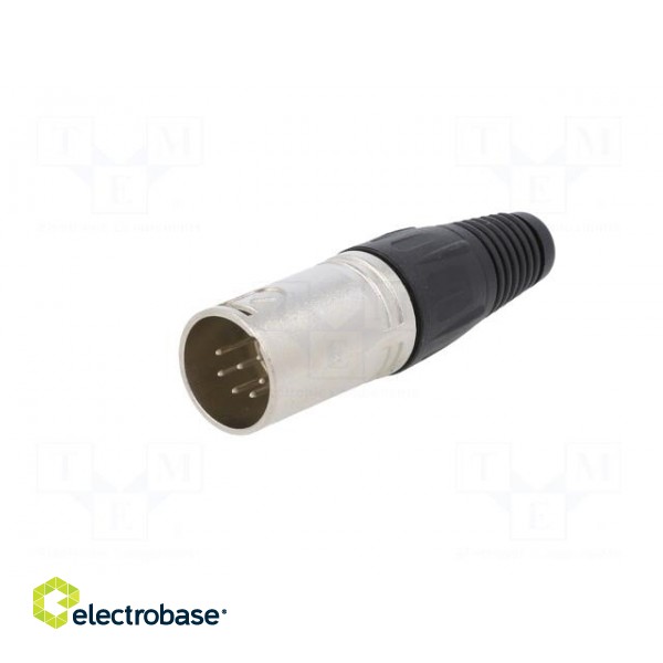 Plug | XLR | male | PIN: 7 | straight | for cable | soldering | silver фото 2