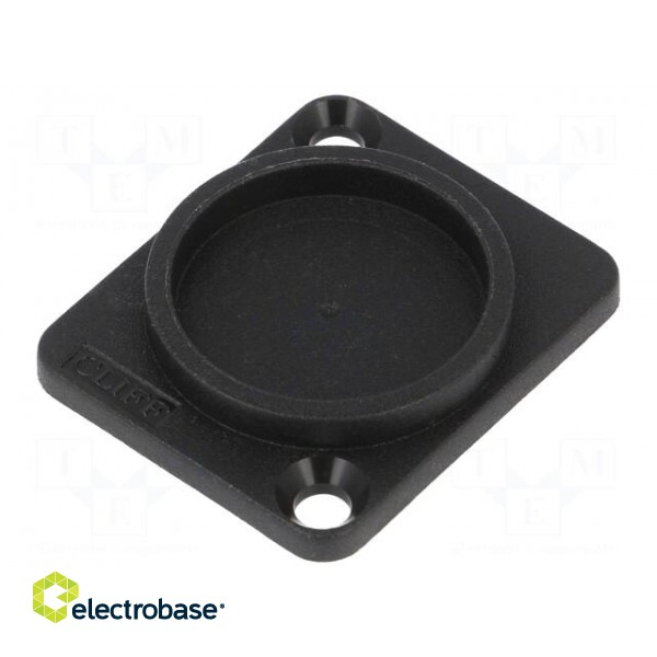 Protection cap | countersunk screw hole | black | plastic | D: 3mm