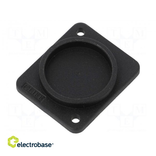 Protection cap | plain screw hole | black | plastic | XLR standard