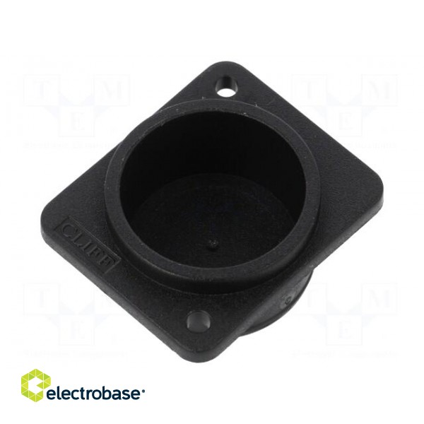 Protection cap | plain screw hole | black | plastic | D: 12mm