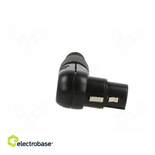 Plug | XLR | female | PIN: 3 | angled 90° | for cable | soldering | black paveikslėlis 7