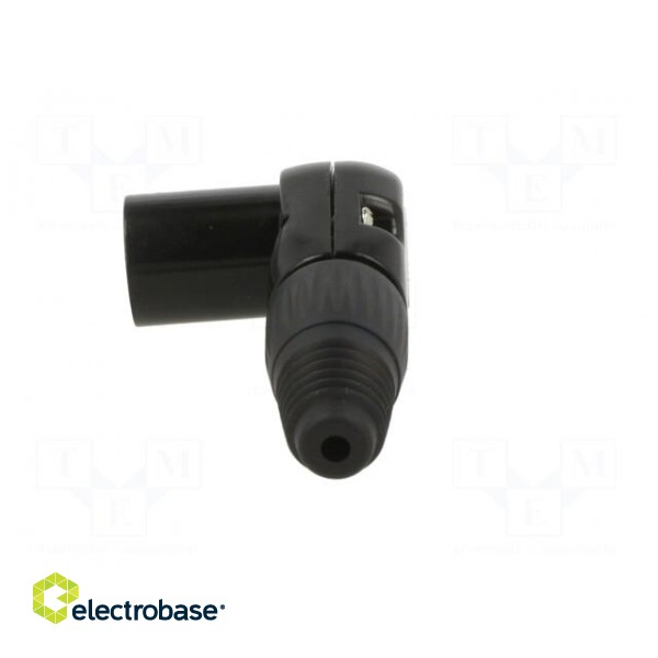 Plug | XLR | male | PIN: 3 | angled 90° | for cable | soldering | black paveikslėlis 3