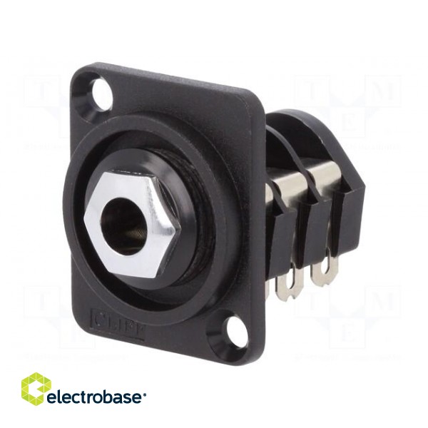Socket | Jack 6,35mm | female | stereo | soldering | Case: XLR standard image 1