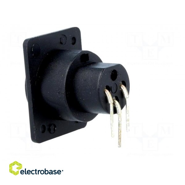 Socket | XLR | female | PIN: 3 | angled 90° | for panel mounting,screw фото 4