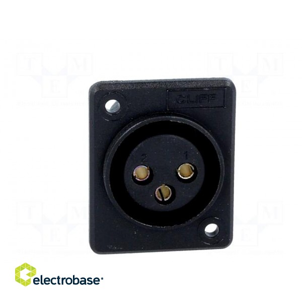 Socket | XLR | female | PIN: 3 | angled 90° | for panel mounting,screw фото 9