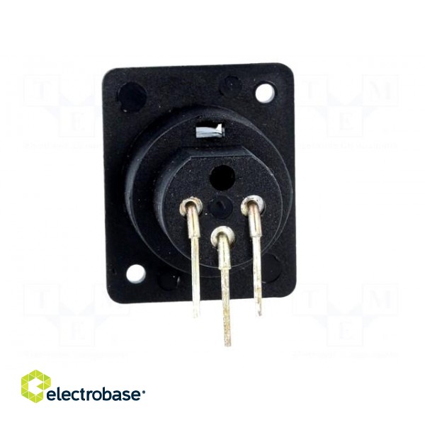 Socket | XLR | female | PIN: 3 | angled 90° | for panel mounting,screw фото 5