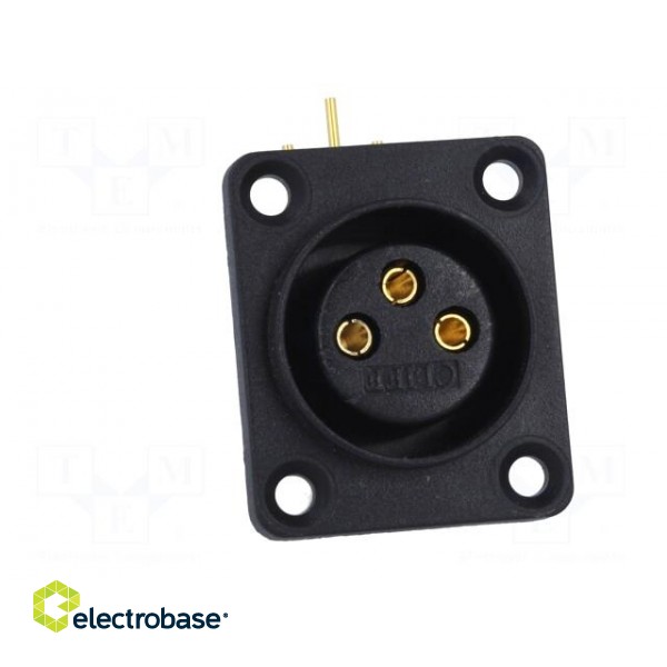 Socket | XLR | female | PIN: 3 | angled 90° | sealed | THT | gold-plated | 5A image 9