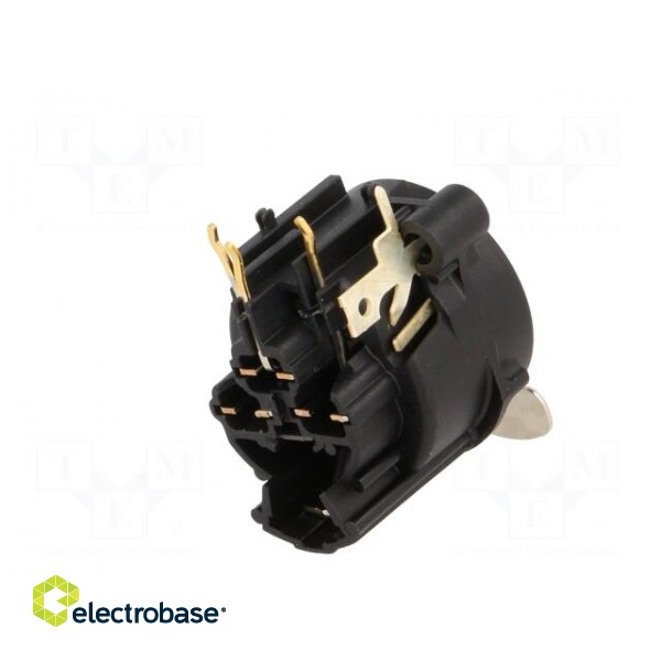 Socket | XLR | female | PIN: 3 | angled 90° | with push button | THT | 6A image 6