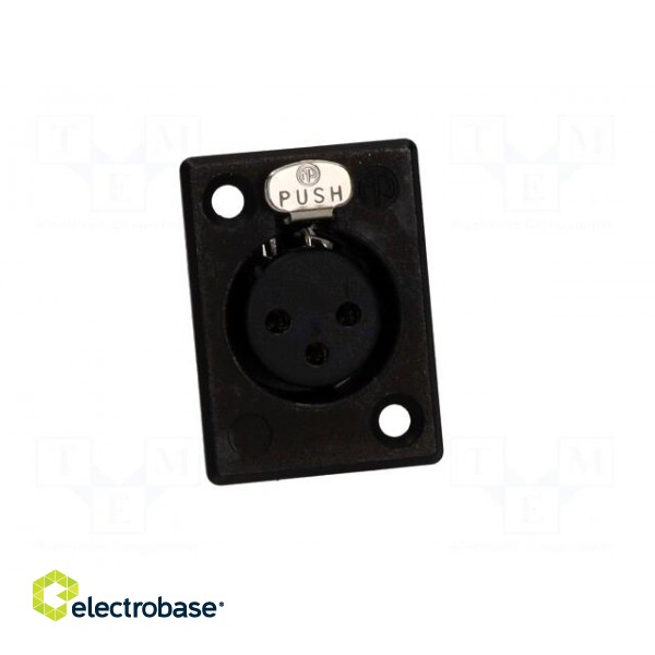 Socket | XLR | female | PIN: 3 | flange (2 holes),for panel mounting image 9