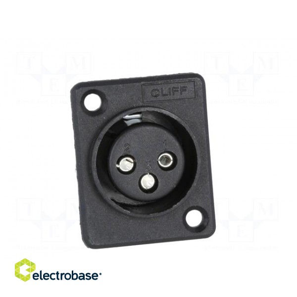 Socket | XLR | female | PIN: 3 | for panel mounting,screw | soldering image 9
