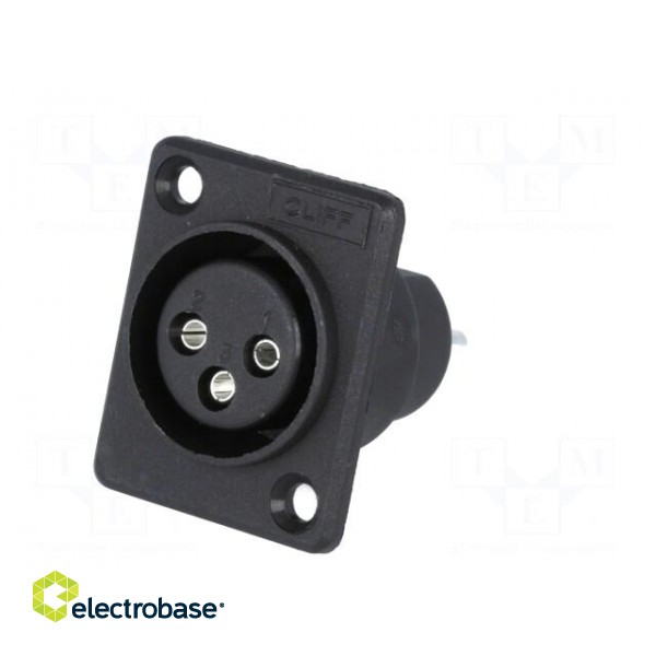 Socket | XLR | female | PIN: 3 | for panel mounting,screw | soldering фото 2