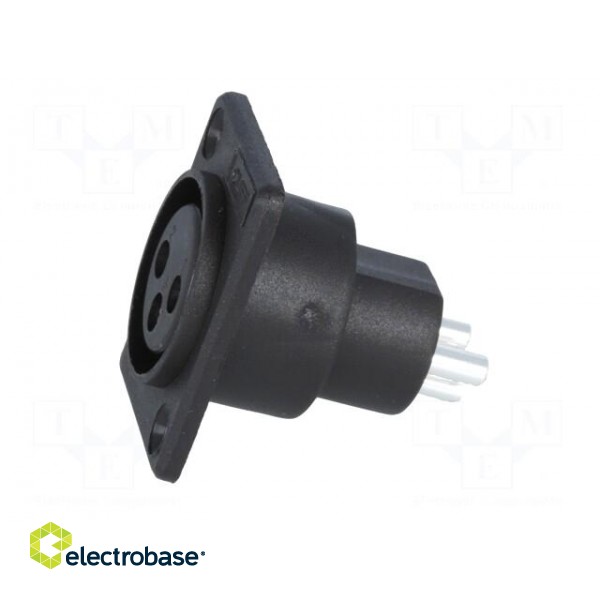 Socket | XLR | female | PIN: 3 | for panel mounting,screw | soldering image 3