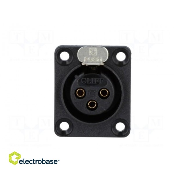 Socket | XLR | female | PIN: 3 | with push button,sealed | soldering image 9