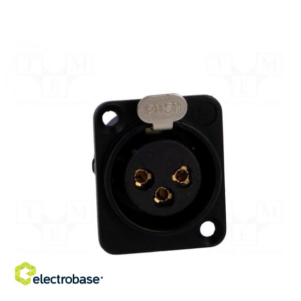 Socket | XLR | female | PIN: 3 | straight | soldering | gold-plated | 50V image 9