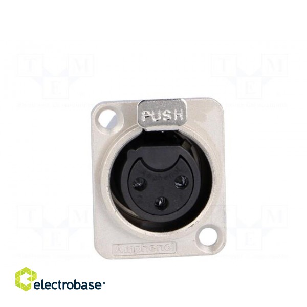 Socket | XLR | female | PIN: 3 | straight | with push button | soldering paveikslėlis 9